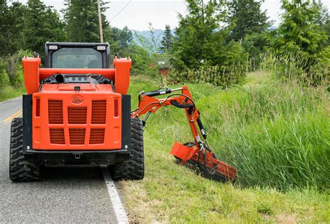 side arm mower for skid steer|mowing attachment for skid steer.